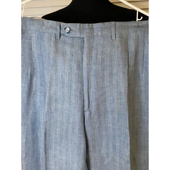 Vintage Ted‎ Lapidus Light Blue Linen suit 1960s Wide leg Paris Diffusion - Picture 5 of 9